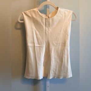 Dior Ivory Silk Sleeveless Blouse